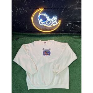 Vintage 5K Catholic Education Run Marathon‎ Crewneck Sweatshirt Cream Mens XXL